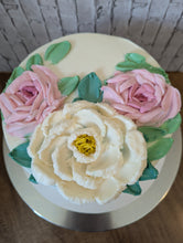Load image into Gallery viewer, Cake, 8-Inch, 3-Layer, Hand Decorated Buttercream Florals