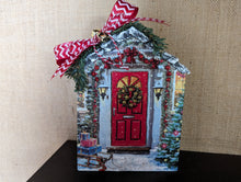 Load image into Gallery viewer, Wood House Collection, Christmas Door
