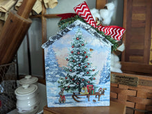 Load image into Gallery viewer, Wood House Collection, Christmas Door
