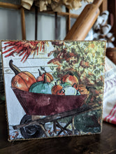 Load image into Gallery viewer, Art canvas, Barrel Full of Pumpkins
