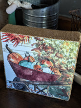 Load image into Gallery viewer, Art canvas, Barrel Full of Pumpkins
